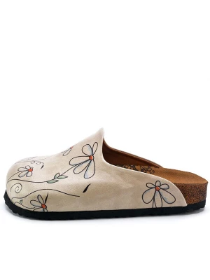 Foto van product Goby Clogs 'Women shoes Goby-Calceo mules with daisies CAL1410' offwhite