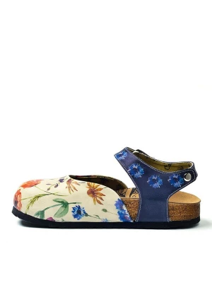 Foto van product Goby Sandaal 'Women shoes Goby-Calceo sandals CEO1604 with flowers' offwhite