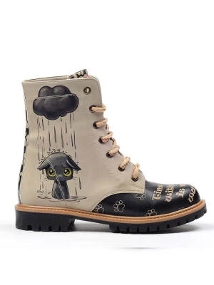 Foto van product Goby Veterlaarzen 'TMS102' beige / zwart