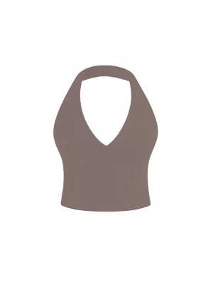 Foto van product GOD SAVE QUEENS Sporttop 'Second Skin Studio Halter Top' bruin