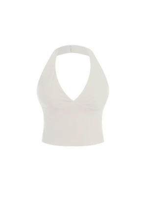 Foto van product GOD SAVE QUEENS Sporttop 'Second Skin Studio Halter Top' ivoor