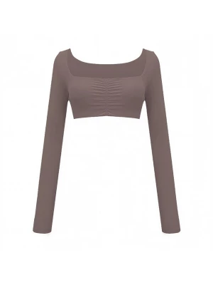 Foto van product GOD SAVE QUEENS Sporttop 'Second Skin Studio Long Sleeve Top' bruin