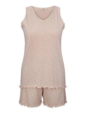 Foto van product Goldenbay Korte pyjama 'Sofia' beige / oranje