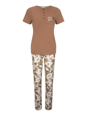 Foto van product Goldenbay Pyjama 'Irises' bruin / wit