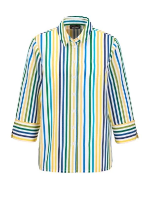 Foto van product Goldner Blouse blauw / lichtgeel / groen / wit