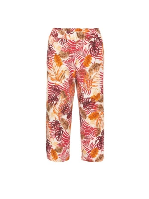 Foto van product Goldner Broek 'Louisa' bruin / donkeroranje / rood / wit