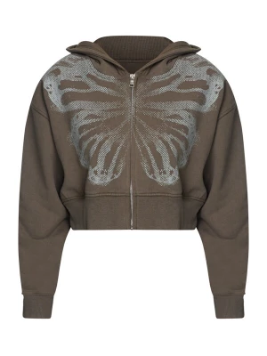 Foto van product Good For Nothing Sweatvest donkerbruin / lichtgrijs