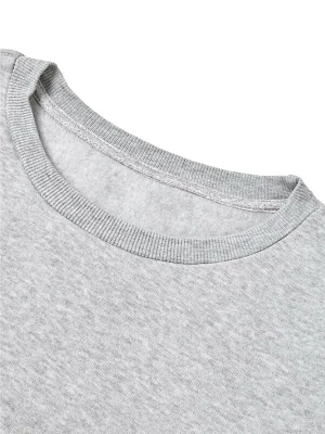 Foto van product GORHEY Trui 'Women' Crew Neck Oversized Sweatshirt with Slogan Print' grijs
