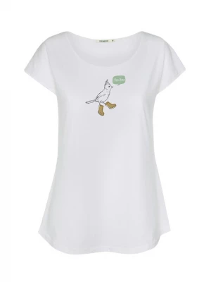 Foto van product GREENBOMB Shirt 'Animal Bird Fine' citroen / mintgroen / wit