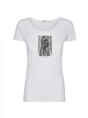 Foto van product GREENBOMB Shirt 'Animal Sparrow Grass' zwart / wit