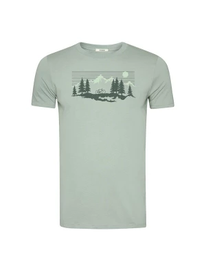 Foto van product GREENBOMB Shirt 'Guide Bike Mountain Pines' lichtgroen