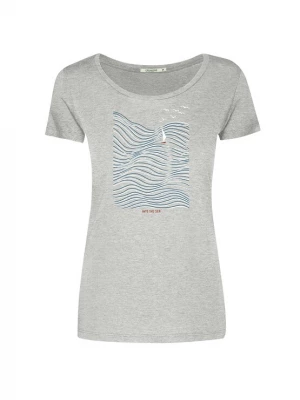 Foto van product GREENBOMB Shirt 'Nature High Sea' lichtblauw / grijs gemêleerd / wit