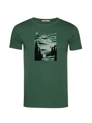 Foto van product GREENBOMB Shirt 'Nature Lakeside' grijs / jade groen / lichtgroen / zwart