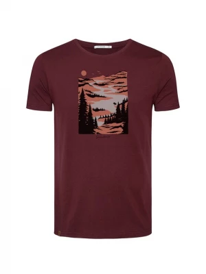 Foto van product GREENBOMB Shirt 'Nature Lakeside' pink / wijnrood / zwart