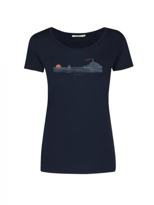 Foto van product GREENBOMB Shirt 'Nature Lighthouse' nachtblauw / groen