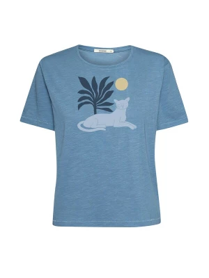 Foto van product GREENBOMB Shirt 'Nova Panther Leaves' lichtblauw