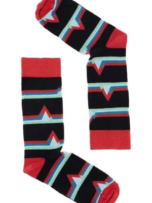 Foto van product GREENBOMB Sokken 'Abstract Mountain' pastelblauw / lichtblauw / rood / zwart