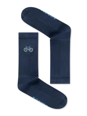 Foto van product GREENBOMB Sokken 'Bike Loop' navy / lichtblauw / geel