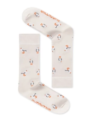 Foto van product GREENBOMB Sokken 'Seagulls 3' lichtbeige / grijs / oranje