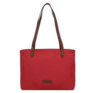 Foto van product GREENBURRY Shopper 'Diana' bruin / karmijnrood