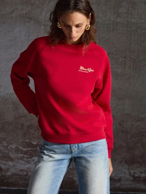 Foto van product Grimelange Sweatshirt pasteelgeel / rood