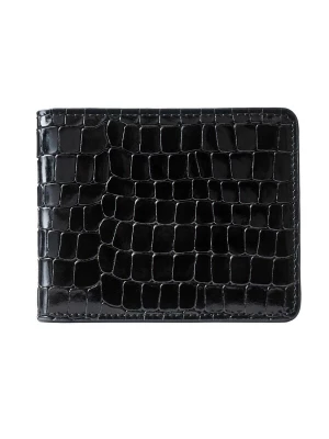 Foto van product GT Collection Portemonnee 'Croc Prestige' zwart
