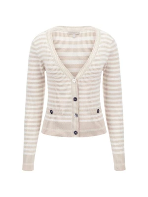 Foto van product GUESS Gebreid vest 'MARTI' sand / wit