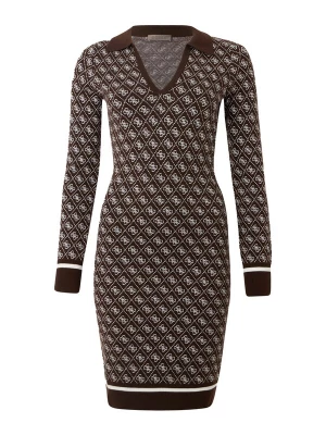 Foto van product GUESS Gebreide jurk 'AUBREY' bruin / zwart / wit