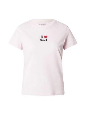 Foto van product GUESS JEANS Shirt 'I LOVE GJ' pastellila / kersrood / zwart