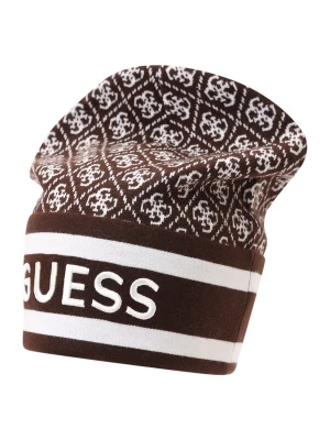 Foto van product GUESS Muts 'SEVYN 4G LOGO BEANIE SWTR' cognac / wit