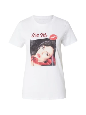 Foto van product GUESS Shirt 'CALL ME EASY' lichtgrijs / bloedrood / zwart / wit
