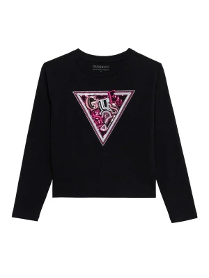 Foto van product GUESS Shirt 'MIDI' donkerroze / zwart / zilver / wit