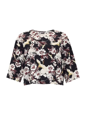 Foto van product Guido Maria Kretschmer Curvy Blouse 'Orelia' champagne / donkerrood / zwart / offwhite