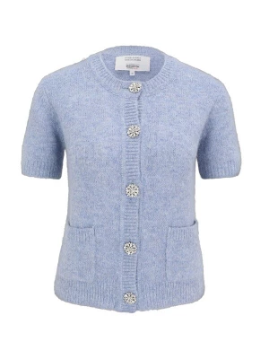 Foto van product GUIDO MARIA KRETSCHMER FOR BRIDGERTON Gebreid vest 'Daphne' cyaan blauw