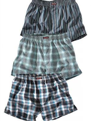 Foto van product H.I. Boxershorts 'PAF' turquoise / donkergrijs / wit H.I.S