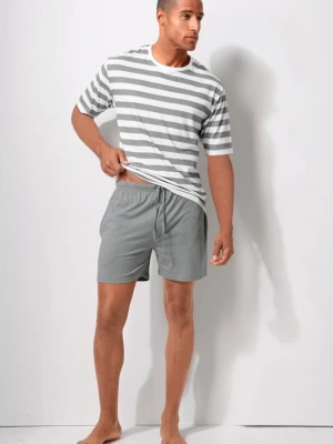 Foto van product H.I. Pyjama kort grijs / wit H.I.S