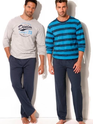 Foto van product H.I. Pyjama lang beige / blauw H.I.S