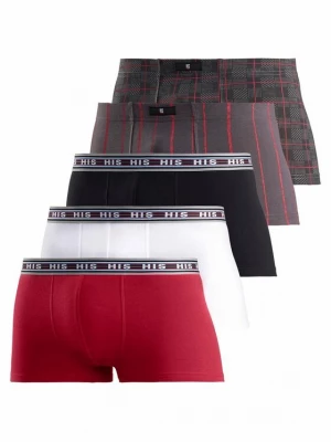 Foto van product H.I.S Boxershorts antraciet / donkergrijs / rood / zwart / wit