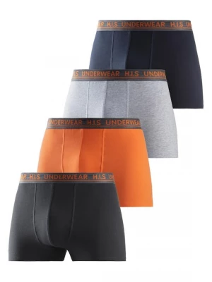 Foto van product H.I.S Boxershorts grijs / antraciet / oranje / zwart
