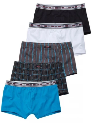 Foto van product H.I.S Boxershorts hemelsblauw / kastanjebruin / antraciet / zwart / wit