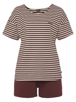 Foto van product H.I.S Korte pyjama bordeaux / wolwit