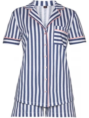 Foto van product H.I.S Korte pyjama navy / lichtroze / wit
