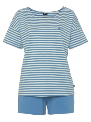 Foto van product H.I.S Korte pyjama smoky blue / wit