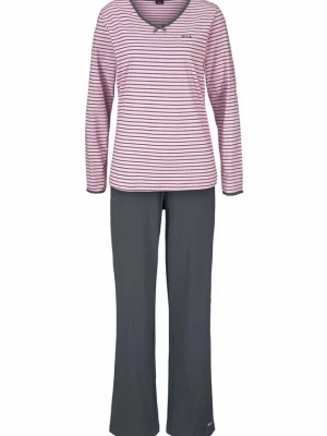 Foto van product H.I.S Pyjama donkergrijs / rosa