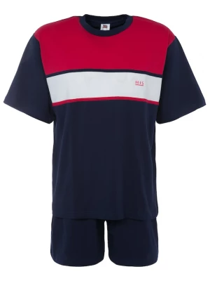 Foto van product H.I.S Pyjama kort navy / rood / wit
