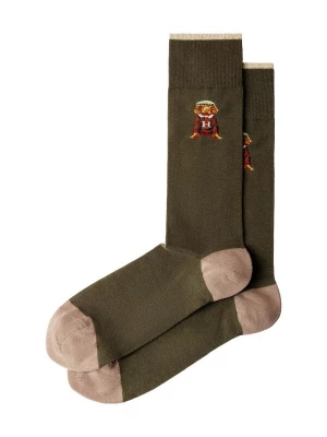 Foto van product Hackett London Sokken ' HARRY SOCKS ' beige / kaki / donkerrood