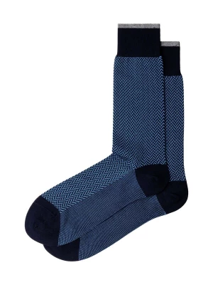 Foto van product Hackett London Sokken ' HERRINGBONE ' royal blue / koningsblauw / zwart