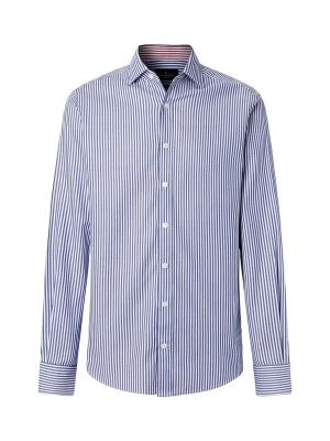 Foto van product Hackett London Zakelijk overhemd 'Bengal' navy / lichtblauw