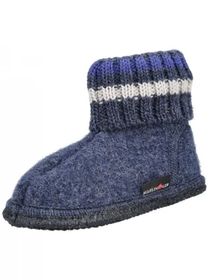 Foto van product HAFLINGER Huisschoenen blauw denim / bloedrood / zwart / wit