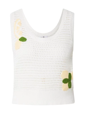 Foto van product Hailys Gebreide top 'Ci44tron' groen / pasteloranje / offwhite